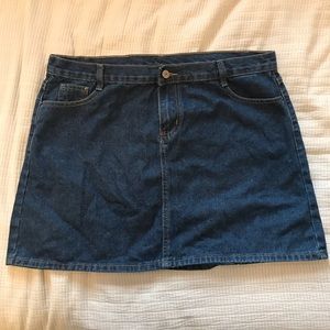 DARK BLUE DEMIN SKIRT